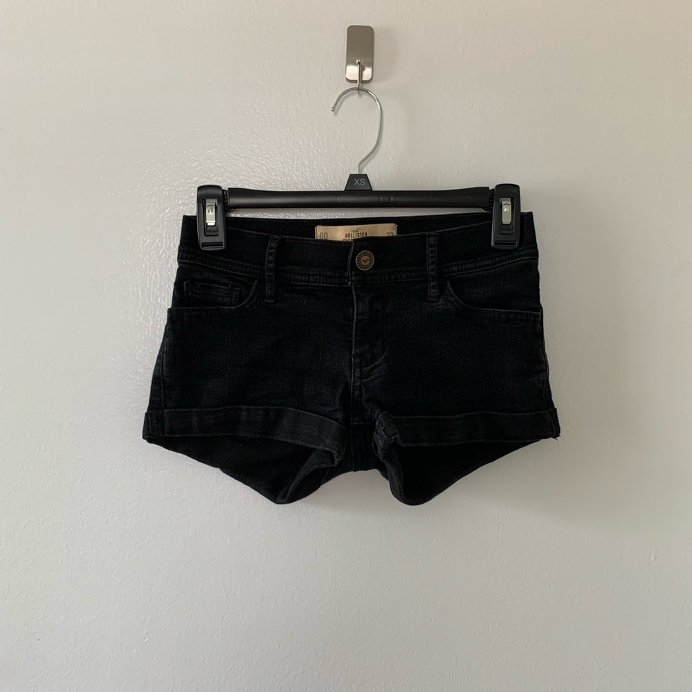 Black Denim Hollister Shorts